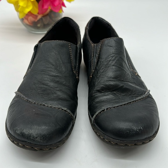 Clarks Black Leather Slip On Loafer Size 8.5 BLO6138F - Picture 2 of 6